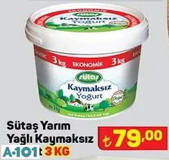 SÜTAŞ YARIM YAĞLI KAYMAKSIZ YOĞURT